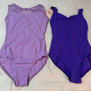 Chic Lavender and Purple Women's Bodysuit Duo